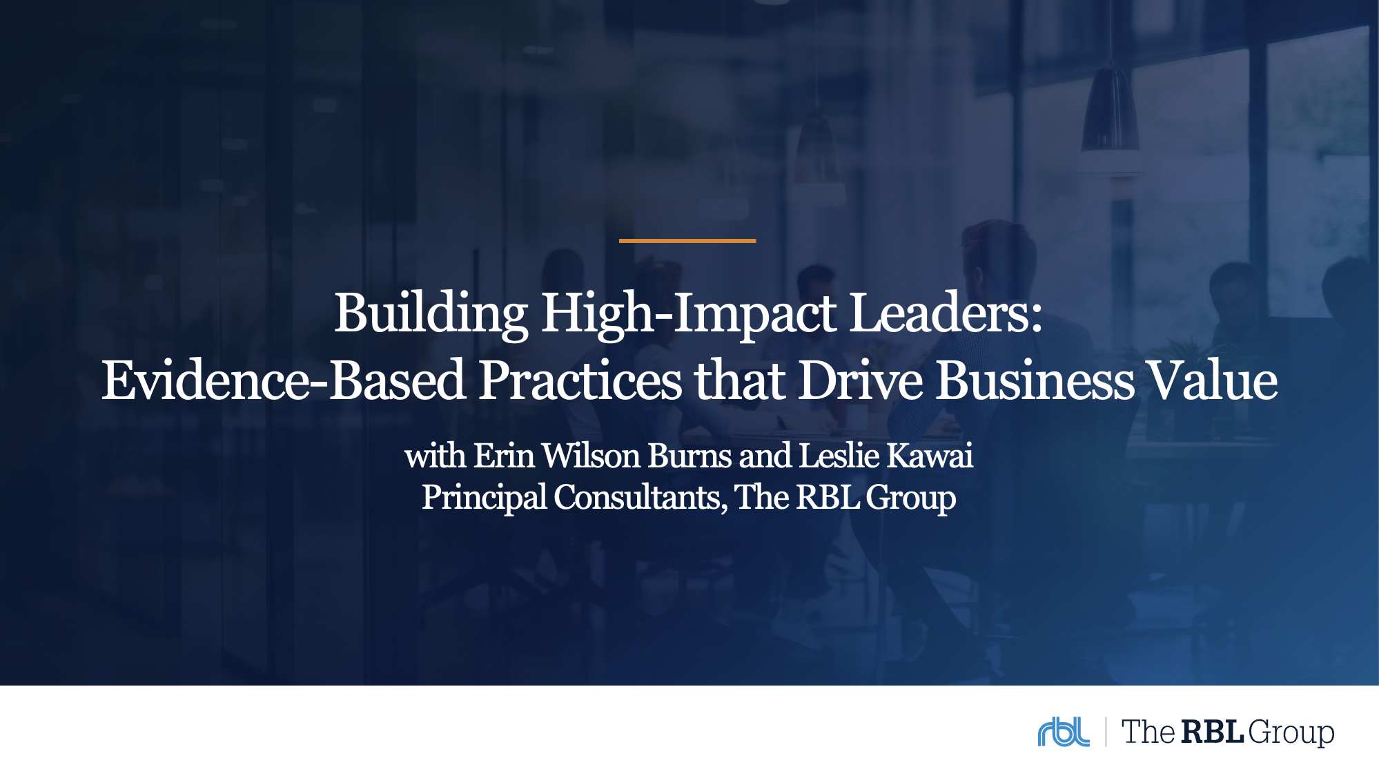 <p>Building High-Impact Leaders: Evidence-Based Practices that Drive Business</p>