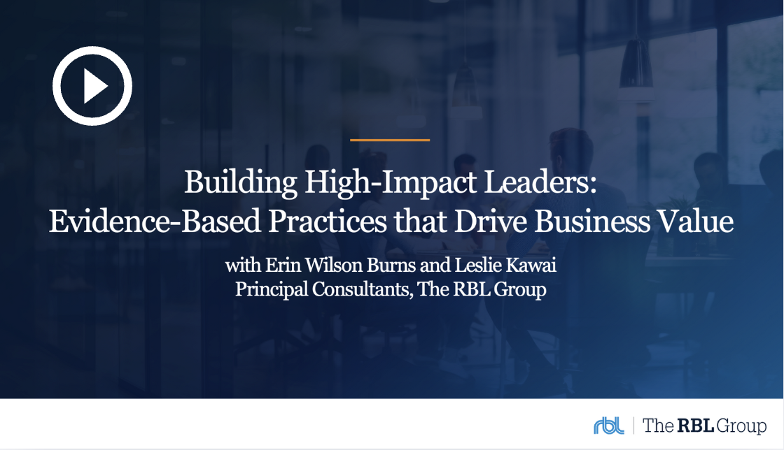 <p>Building High-Impact Leaders: Evidence-Based Practices that Drive Business</p>